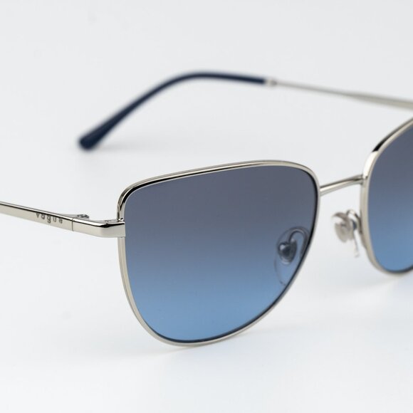 Vogue Women Sunglasses Silver Blue Grey Gradient Butterfly VO4233S 323/V154 NEW - Picture 7 of 9